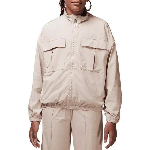 Jordan Other - Jordan Big Girl's Jumpman Windbreaker Taping Jacket Light Weught Beige Size XL